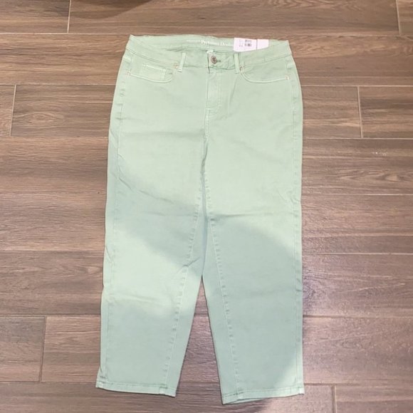 Addition Elle Women Mint Green Pastel Slim Leg Denim Plus Size 16 - Picture 7 of 8